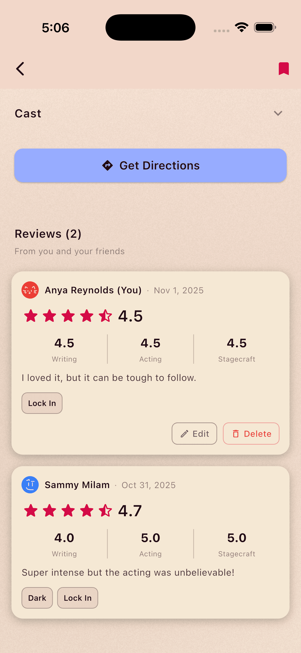 ProdDetailReviews screen (light)